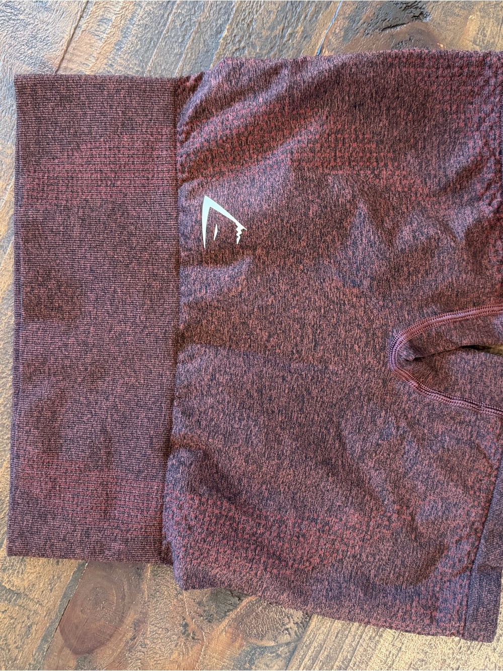 Gymshark Burgundy Melange High-Waist Athletic Shorts